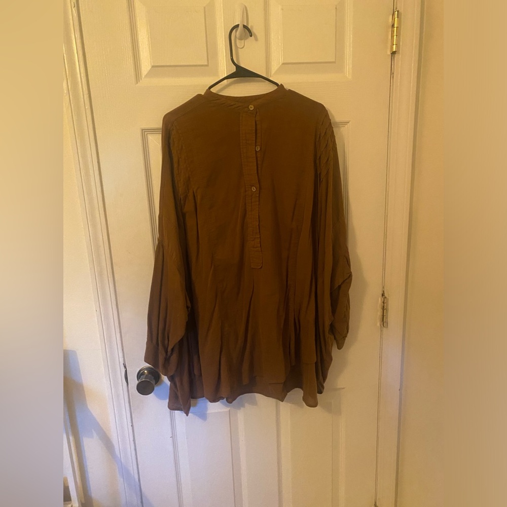 Free People Half Button Shirt